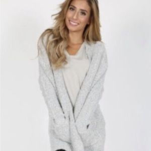 Kittenish grey cardigan